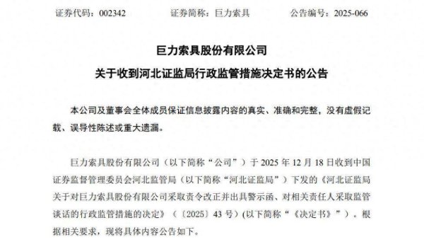 海量财经丨巨力索具被立案背后：多次被监管“点名”，杨子家族累计套现近30亿