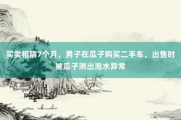 买卖相隔7个月,男子在瓜子购买二手车,出售时被瓜子测出泡水异常