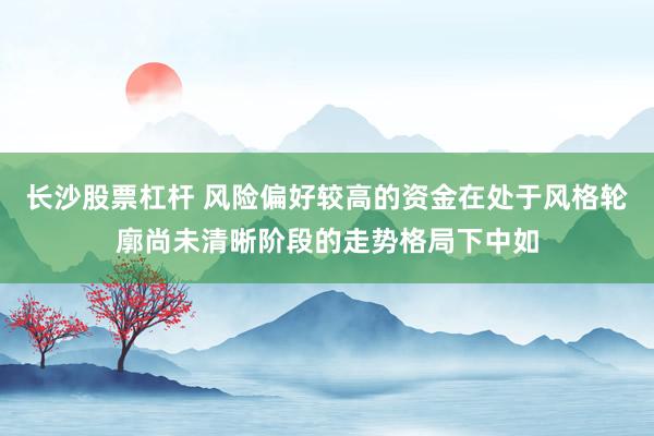 长沙股票杠杆 风险偏好较高的资金在处于风格轮廓尚未清晰阶段的走势格局下中如