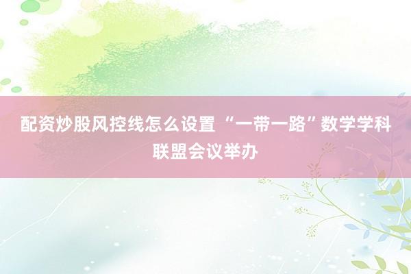 配资炒股风控线怎么设置 “一带一路”数学学科联盟会议举办